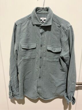 Reiss Button-Up Shirt Jacket in Seafoam Green - Medium